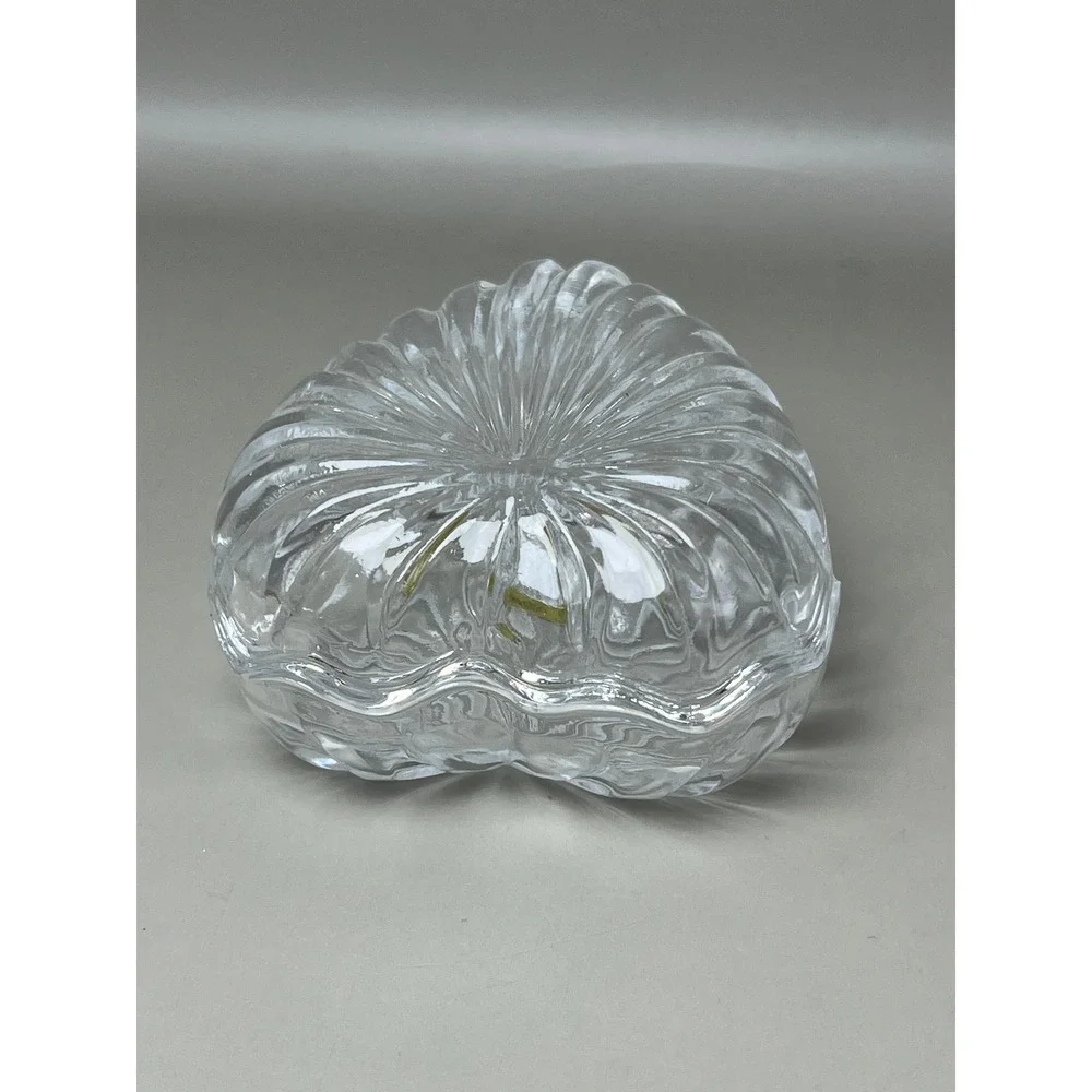 Crystal Heritage Lead Crystal Heart Shaped‎ Trinket Box Catch-All Decorative Lid